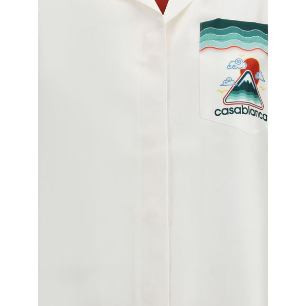 Casablanca Silk Cuban Collar short sleeve Shirt