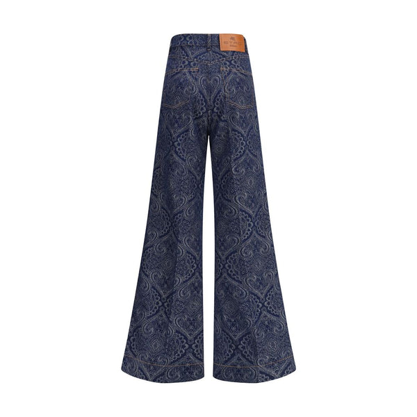 Etro Jacquard-patterned flare Jeans