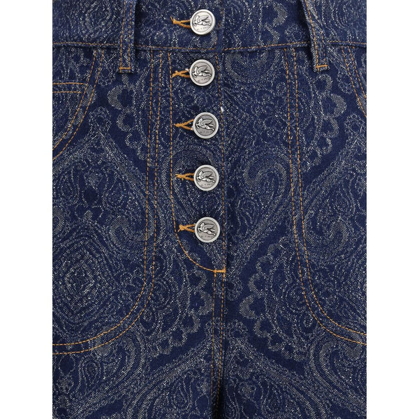 Etro Jacquard-patterned flare Jeans
