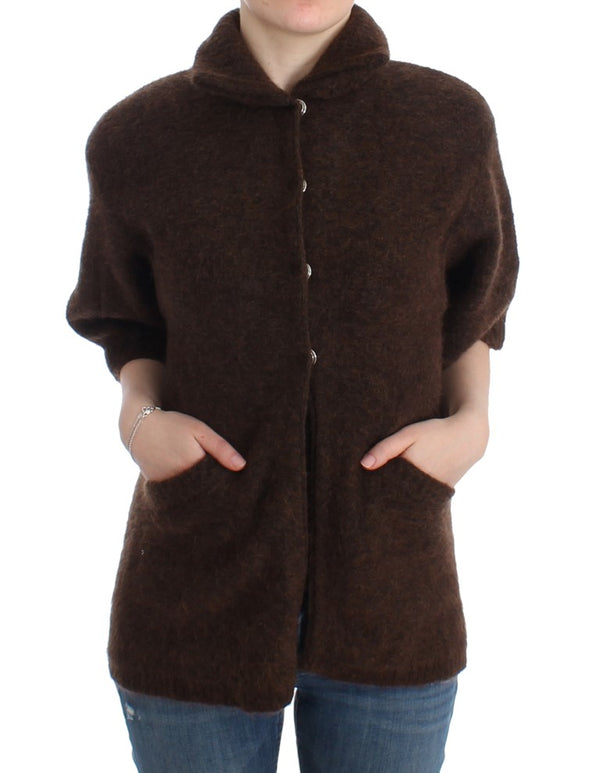 Cavalli Elegant Short Sleeved Brown Cardigan