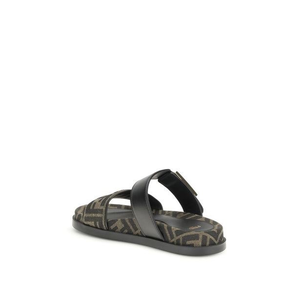 Fendi FF fabric sandal