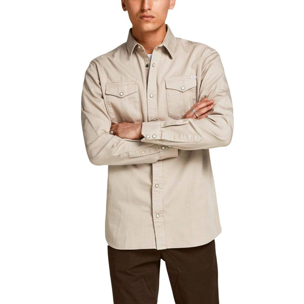 Jack Jones Beige Jeans Shirt