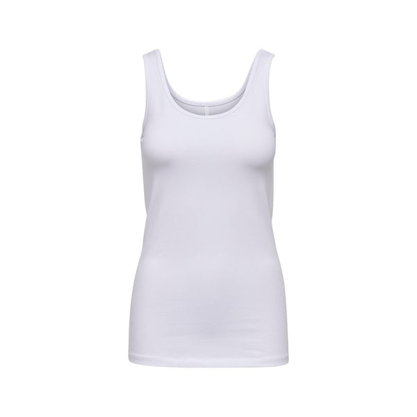 Only White Cotton Tank Top