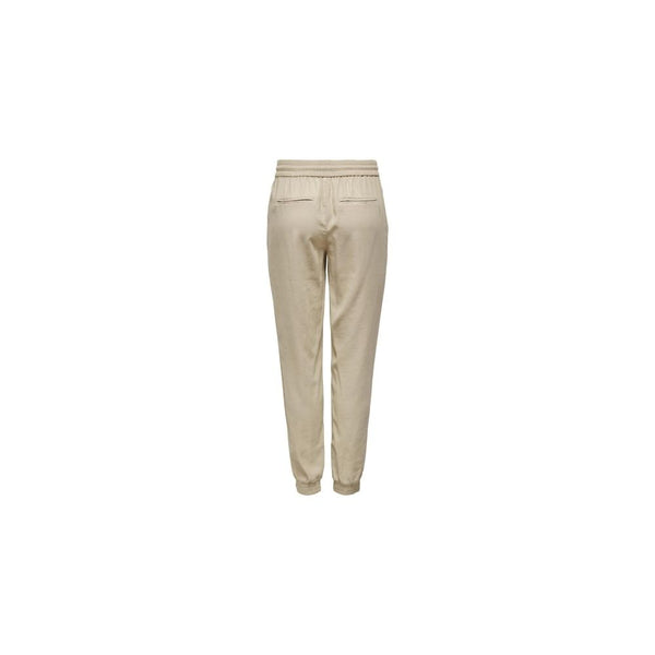 Only Beige Viscose Pant