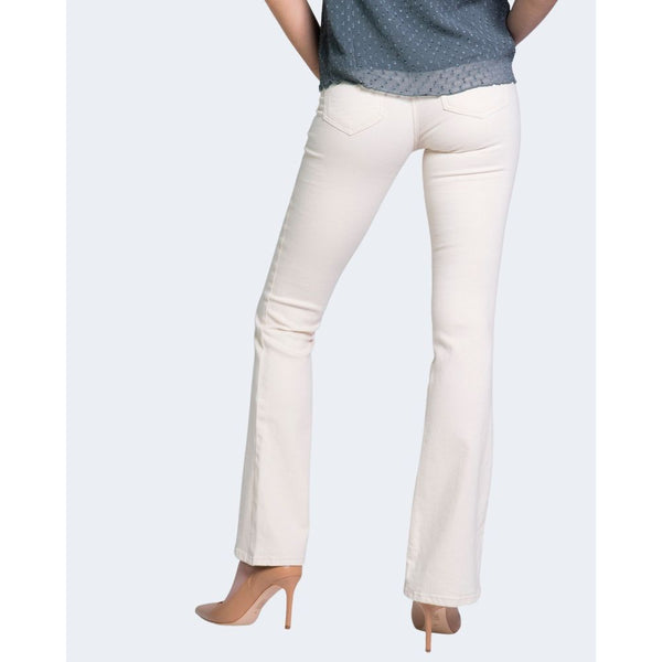 Only Cream Cotton Bootcut Jean