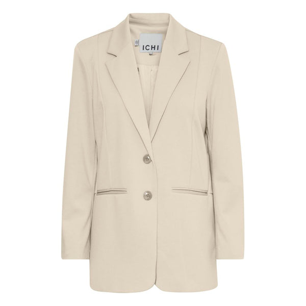ICHI Beige Recycled Polyester Blazer