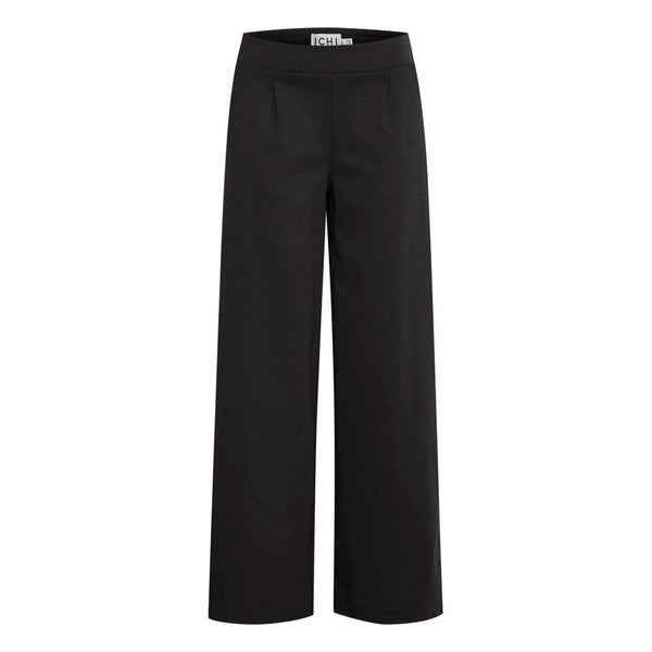 ICHI Black Recycled Polyurethane Pant