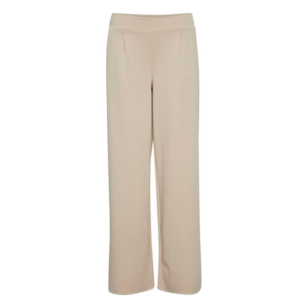 ICHI Beige Recycled Polyurethane Pant