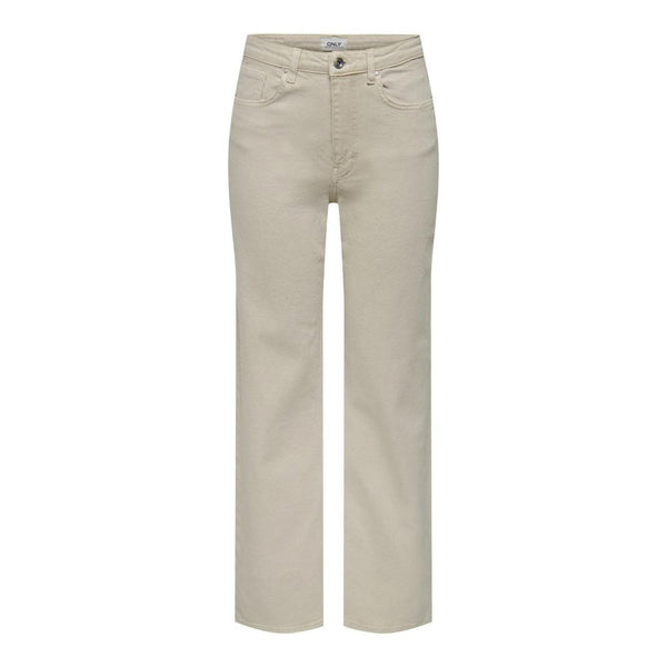 Only Beige Cotton Relaxed Fit Jean