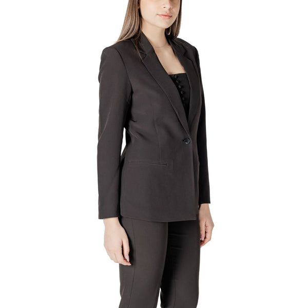 ICHI Black Polyester Blazer