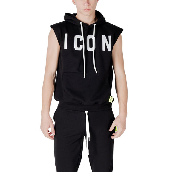 Icon Black Cotton Hoody