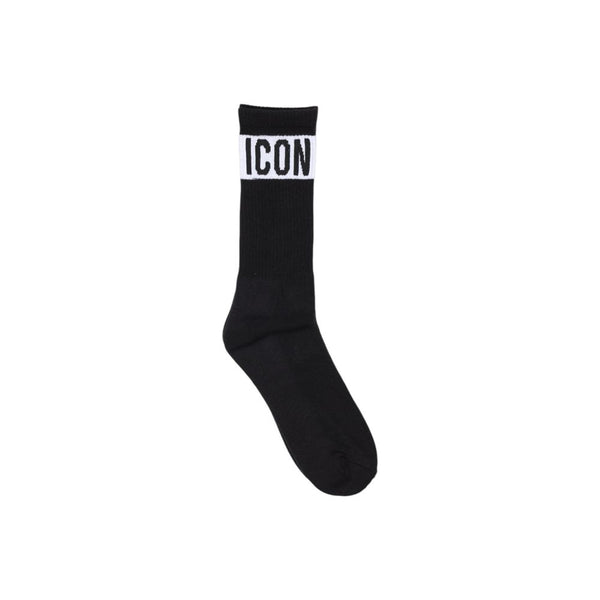 Icon Black Cotton Sock