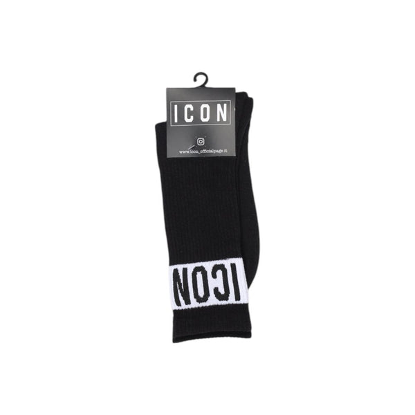 Icon Black Cotton Sock