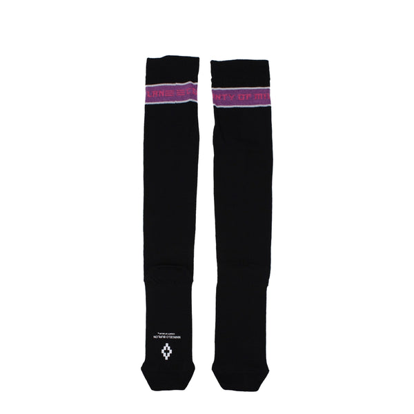 Marcelo Burlon Black Cotton Socks