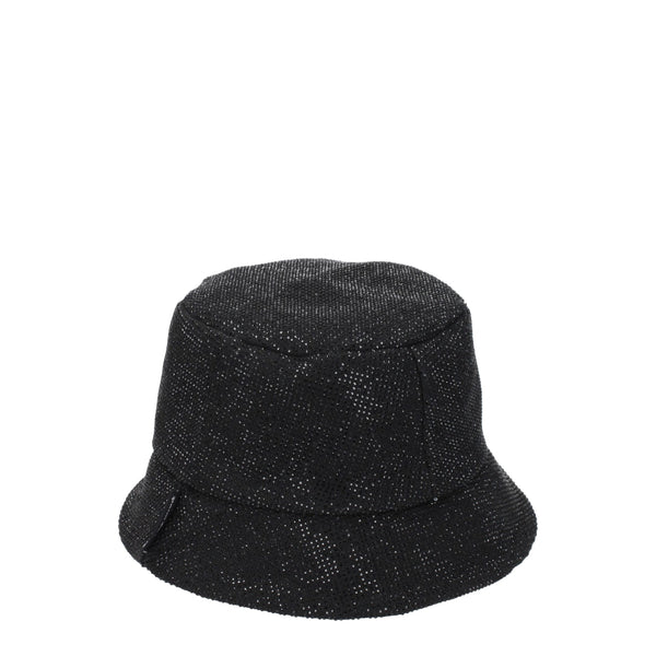 Palm Angels Black Cotton Bucket Hats