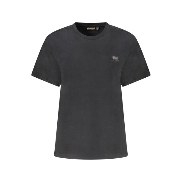 Napapijri Black Cotton T-Shirt