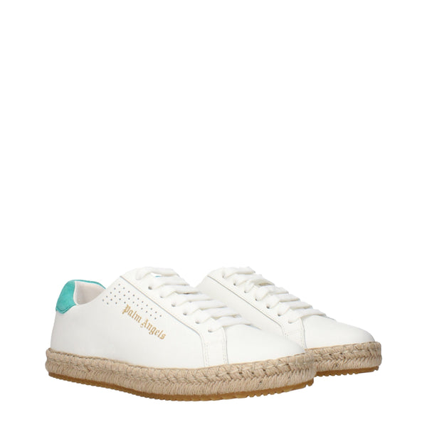 Palm Angels White Leather Low Tops
