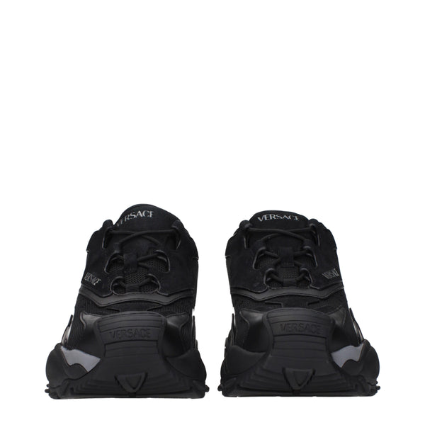 Versace Black Fabric Athletic Sneakers