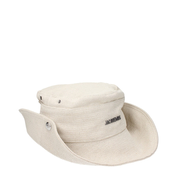 Jacquemus Beige Linen Bucket Hats