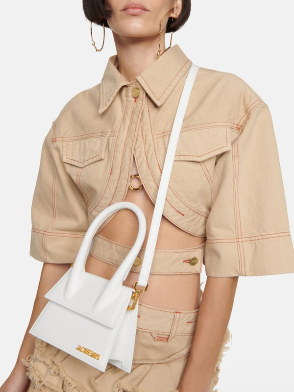 Jacquemus White Le Chiquito Moyen Bag