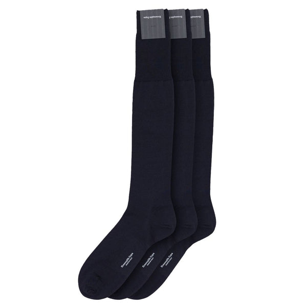 ZEGNA Navy Blue Wool Sock