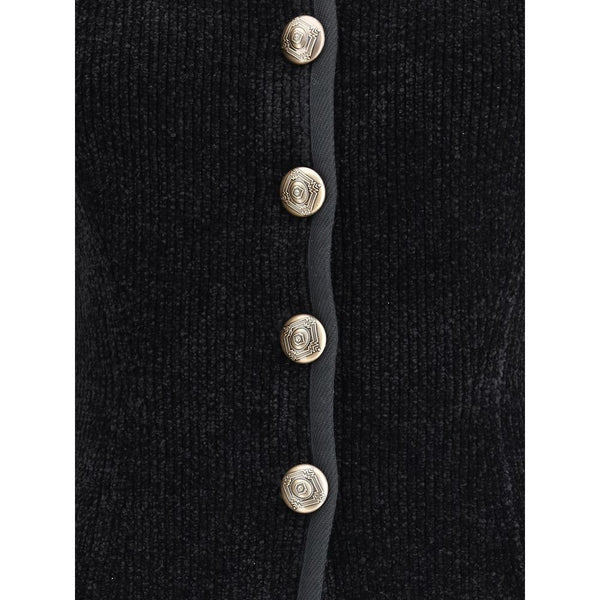 Giorgio Armani Silk Blazer with decorative metal shank buttons