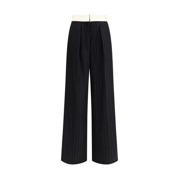 Forte_Forte Sartorial high-waisted pinstripe wool-blend Trousers