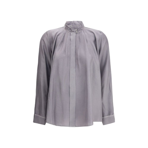 Forte_Forte Crater-collar Shirt in habotai Silk
