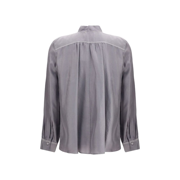 Forte_Forte Crater-collar Shirt in habotai Silk