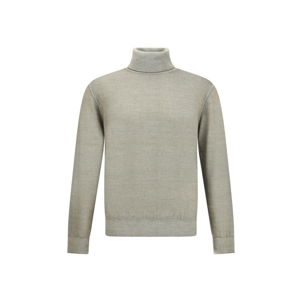 Cruciani Wool Green Turtleneck