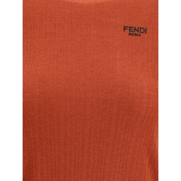 Fendi Short-sleeved Virgin Wool Top