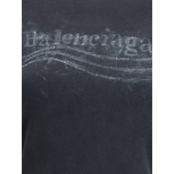 Balenciaga Washed Crayon Political Double-Sleeve T-Shirt