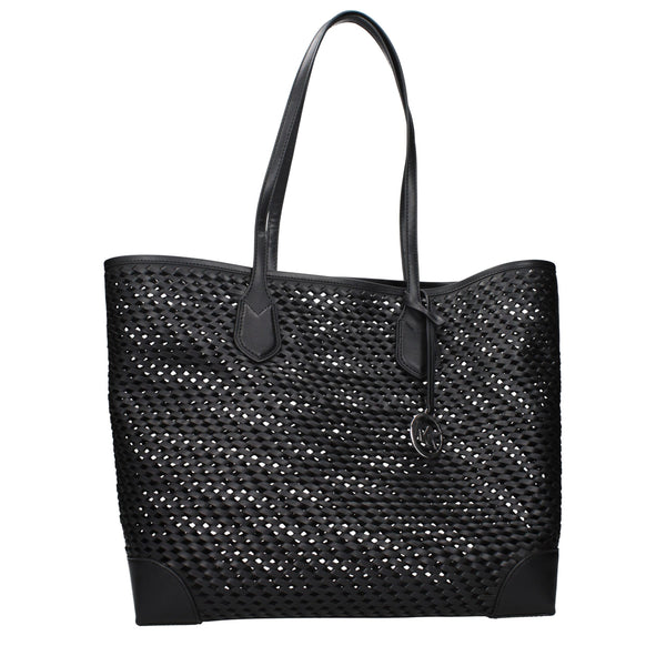 Michael Kors Black Leather Shoulder Bags