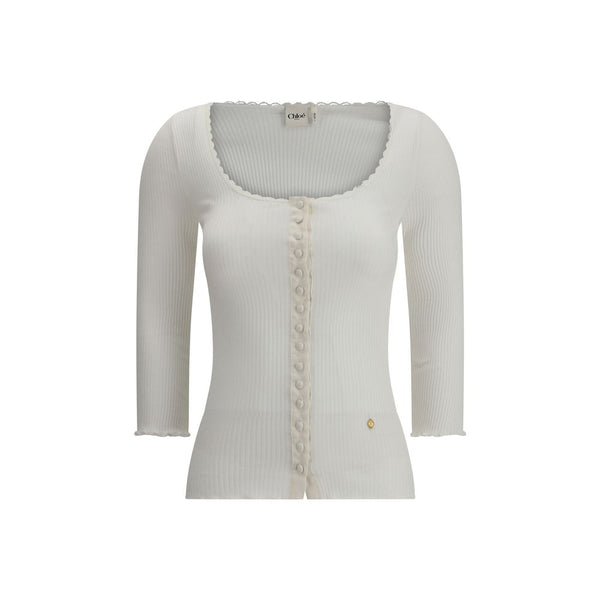 Chloé Cotton Cardigan with button fastening