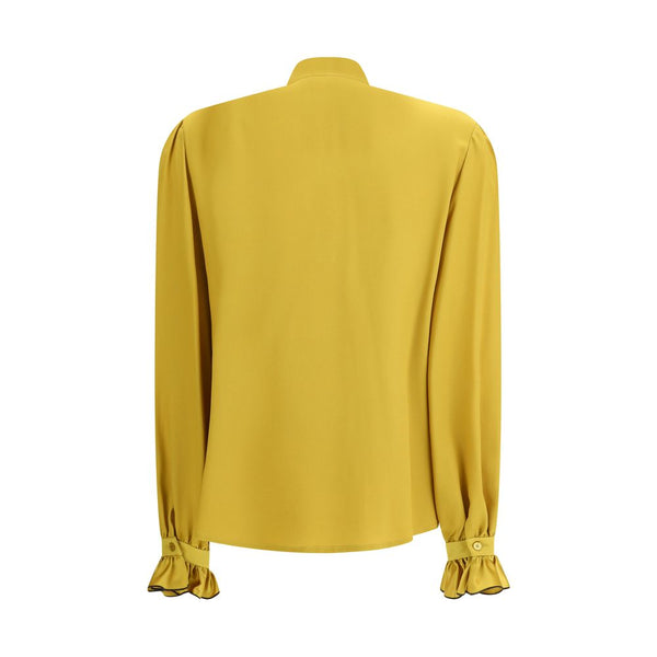 Valentino Silk Ruffle Pleated Blouse
