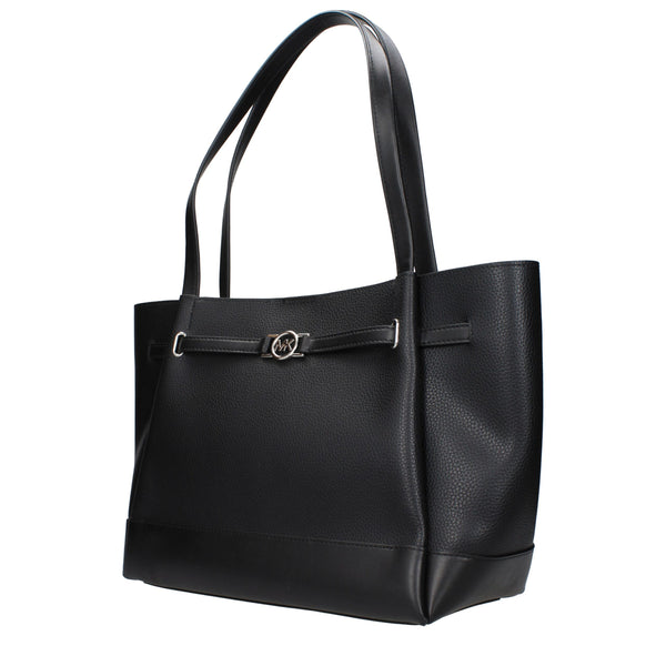 Michael Kors Black Leather Shoulder Bags