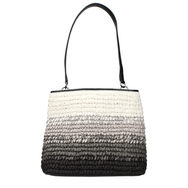Michael Kors Black Raffia Shoulder Bags