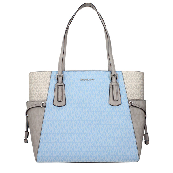 Michael Kors Light Blue Fabric Shoulder Bags