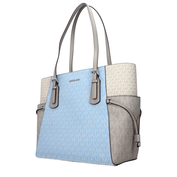 Michael Kors Light Blue Fabric Shoulder Bags