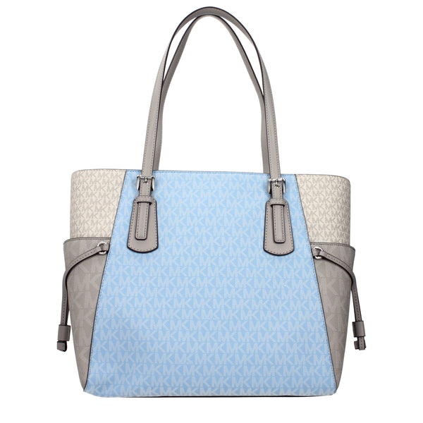 Michael Kors Light Blue Fabric Shoulder Bags