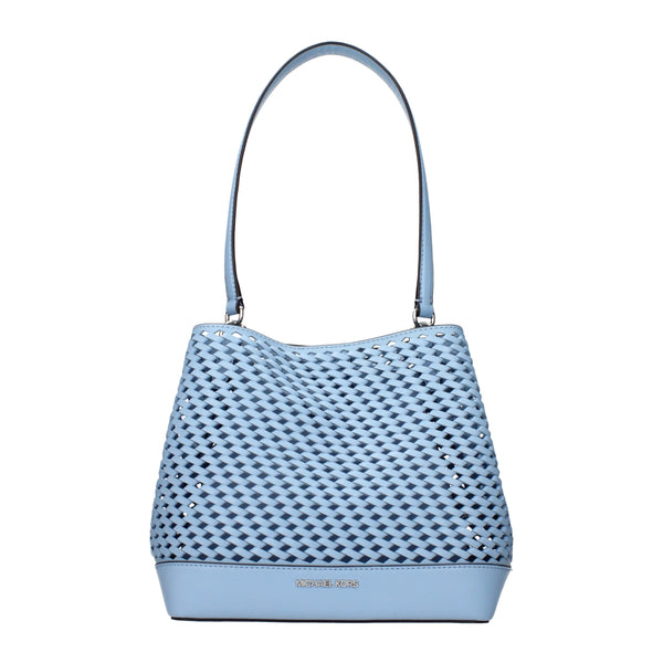 Michael Kors Light Blue Leather Shoulder Bags
