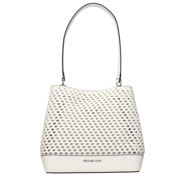 Michael Kors White Leather Shoulder Bags