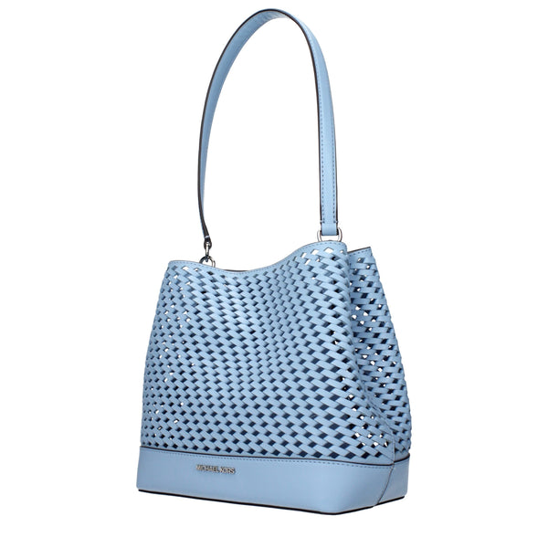 Michael Kors Light Blue Leather Shoulder Bags