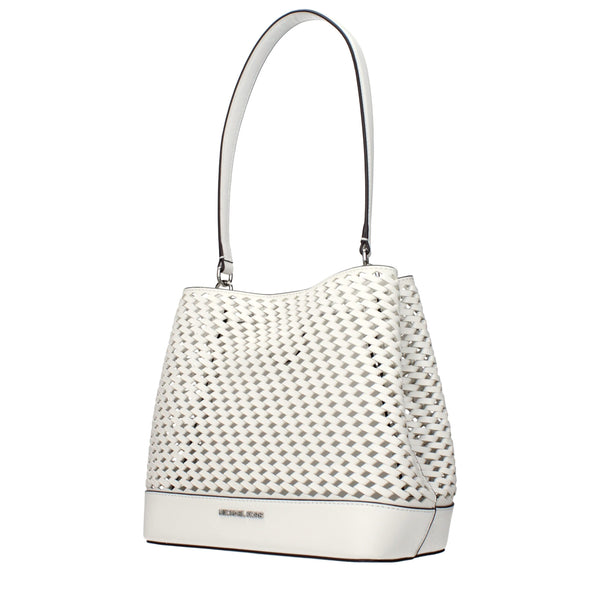 Michael Kors White Leather Shoulder Bags
