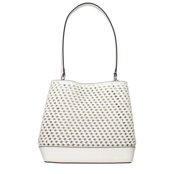 Michael Kors White Leather Shoulder Bags
