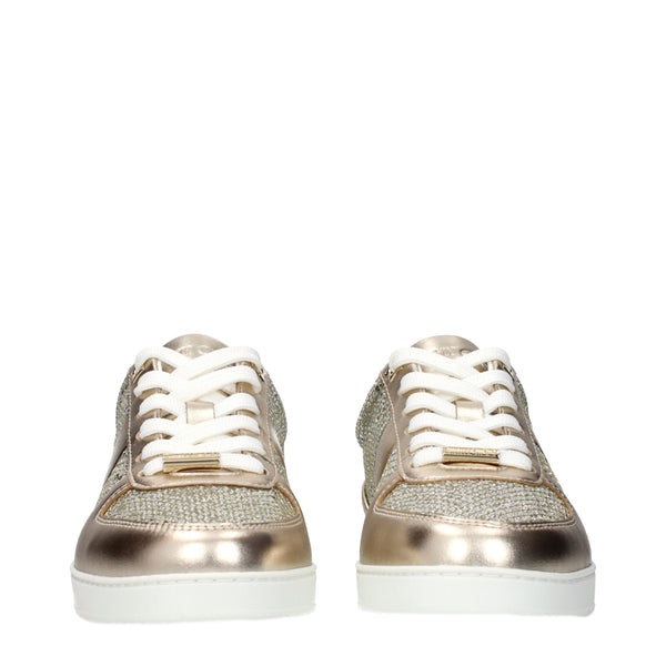 Jimmy Choo Gold Leather Sneakers
