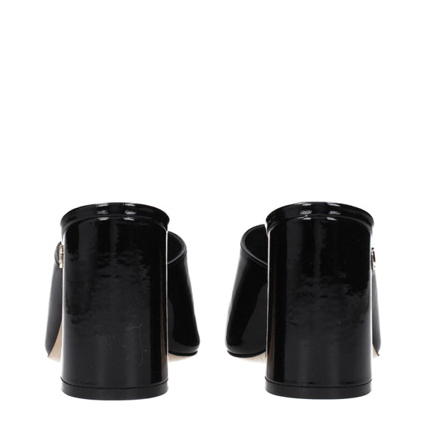 Jimmy Choo Black Leather Platforms