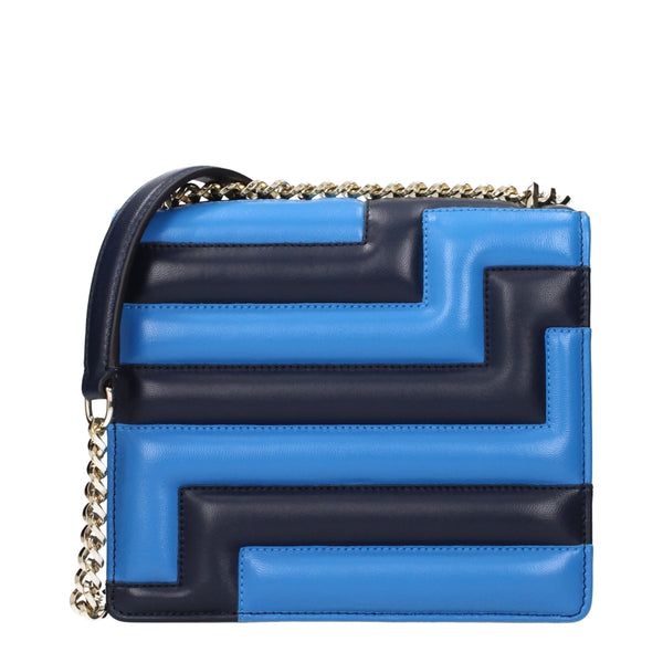 Jimmy Choo Blue Leather Shoulder Bags