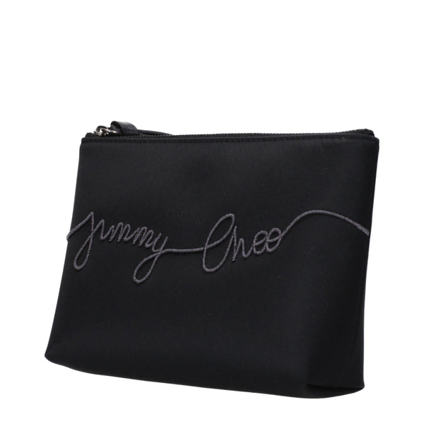 Jimmy Choo Black Satin Clutch Bags