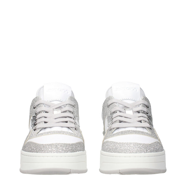 Jimmy Choo White Leather Low Tops